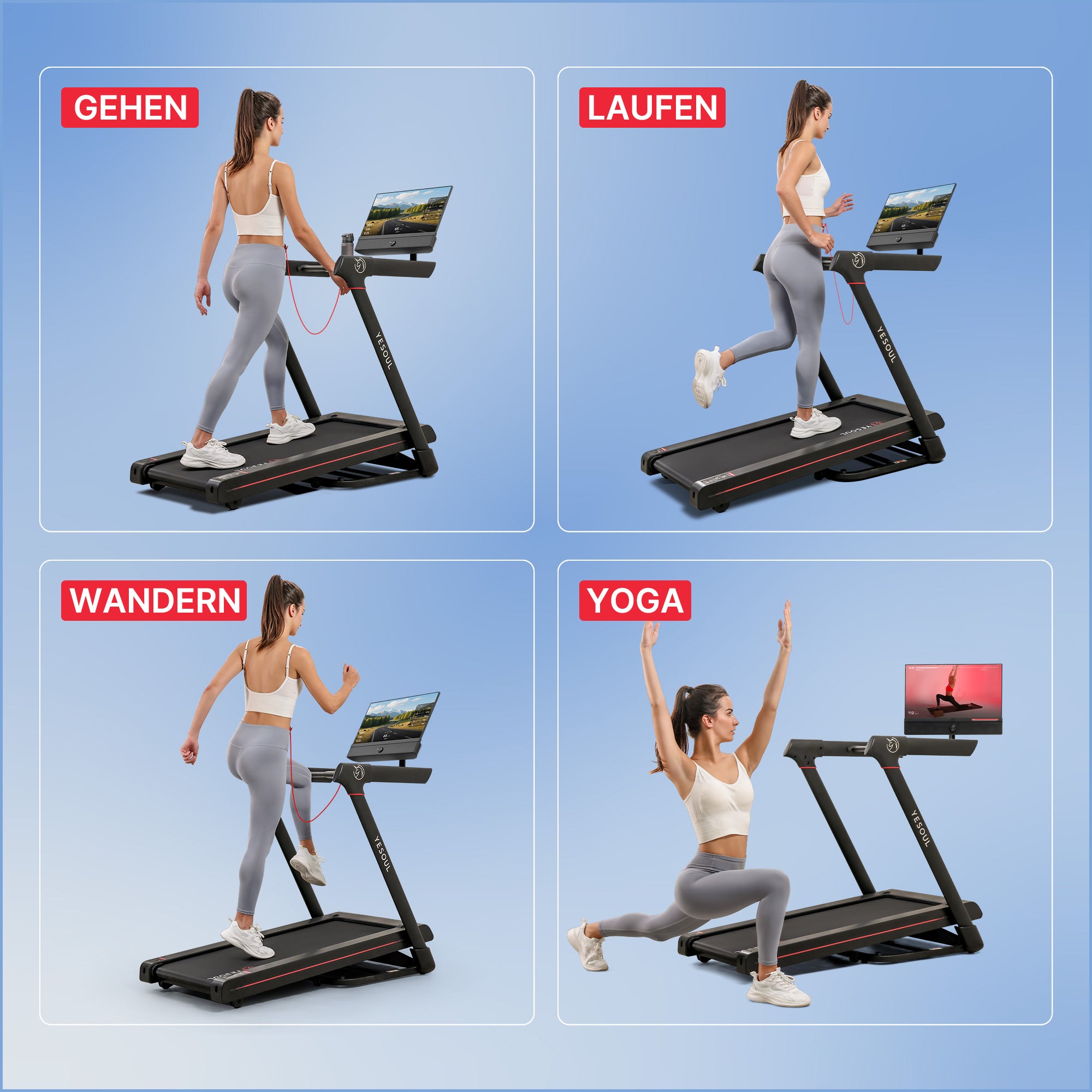 Yesoul T3 Plus Laufband mit 10 % automatischer Steigung