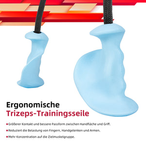 JASPORT ER2 Ergonomisches Trizeps-Seil (Blau)