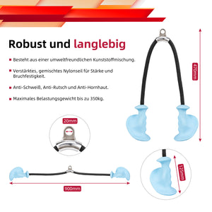 JASPORT ER2 Ergonomisches Trizeps-Seil (Blau)