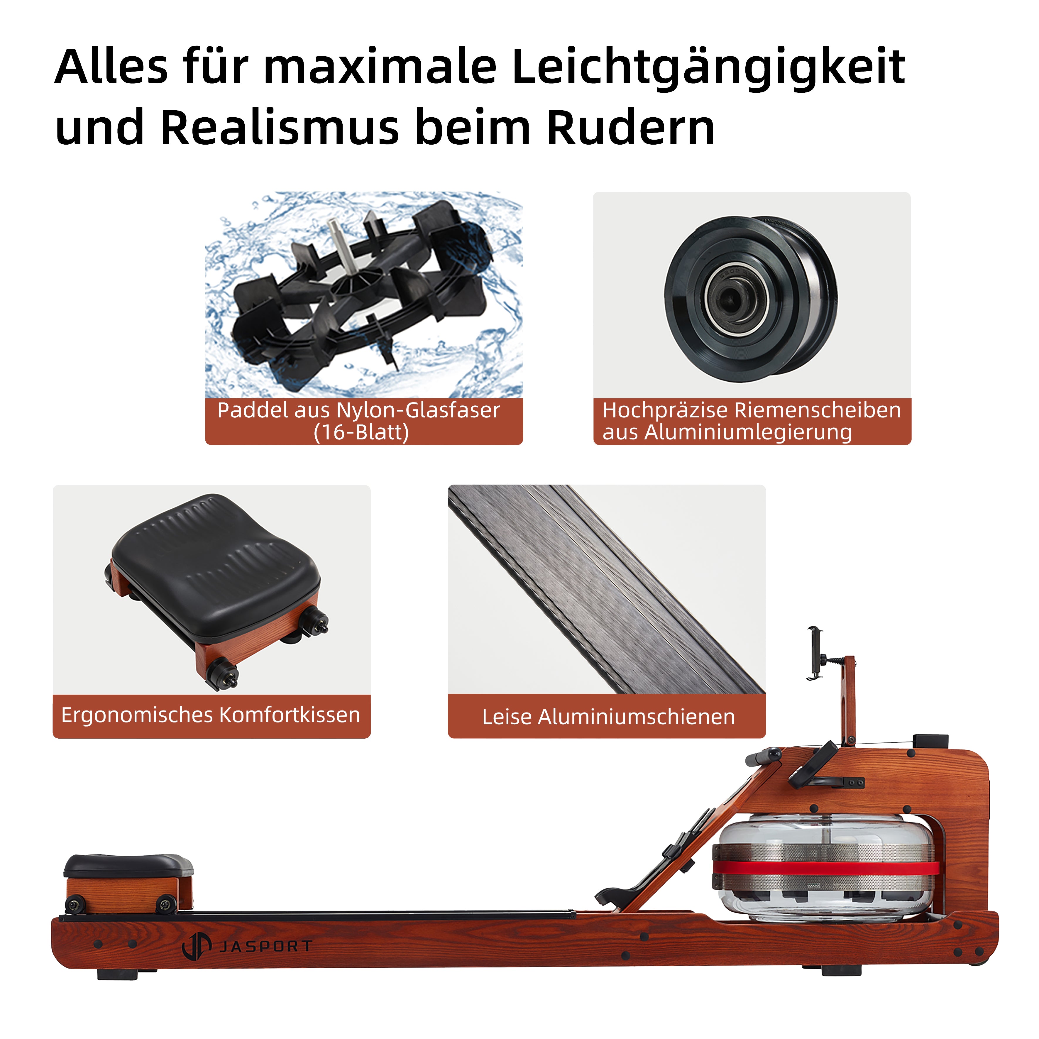 JASPORT R1 Rudergerät wasser (Rotbraun)