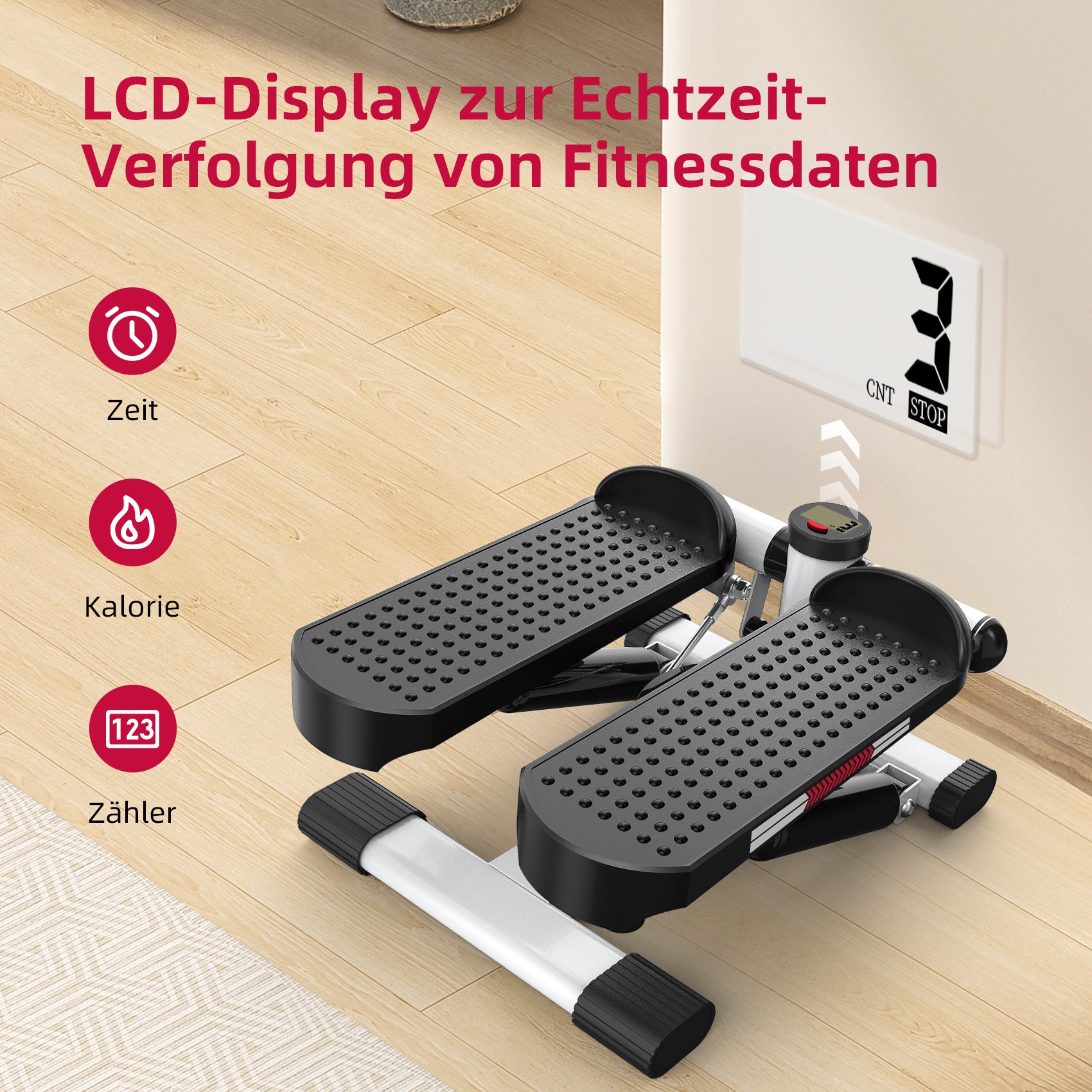 Gebraucht-JASPORT ST1 Mini Stepper für Zuhause (Weiße Ausführung)