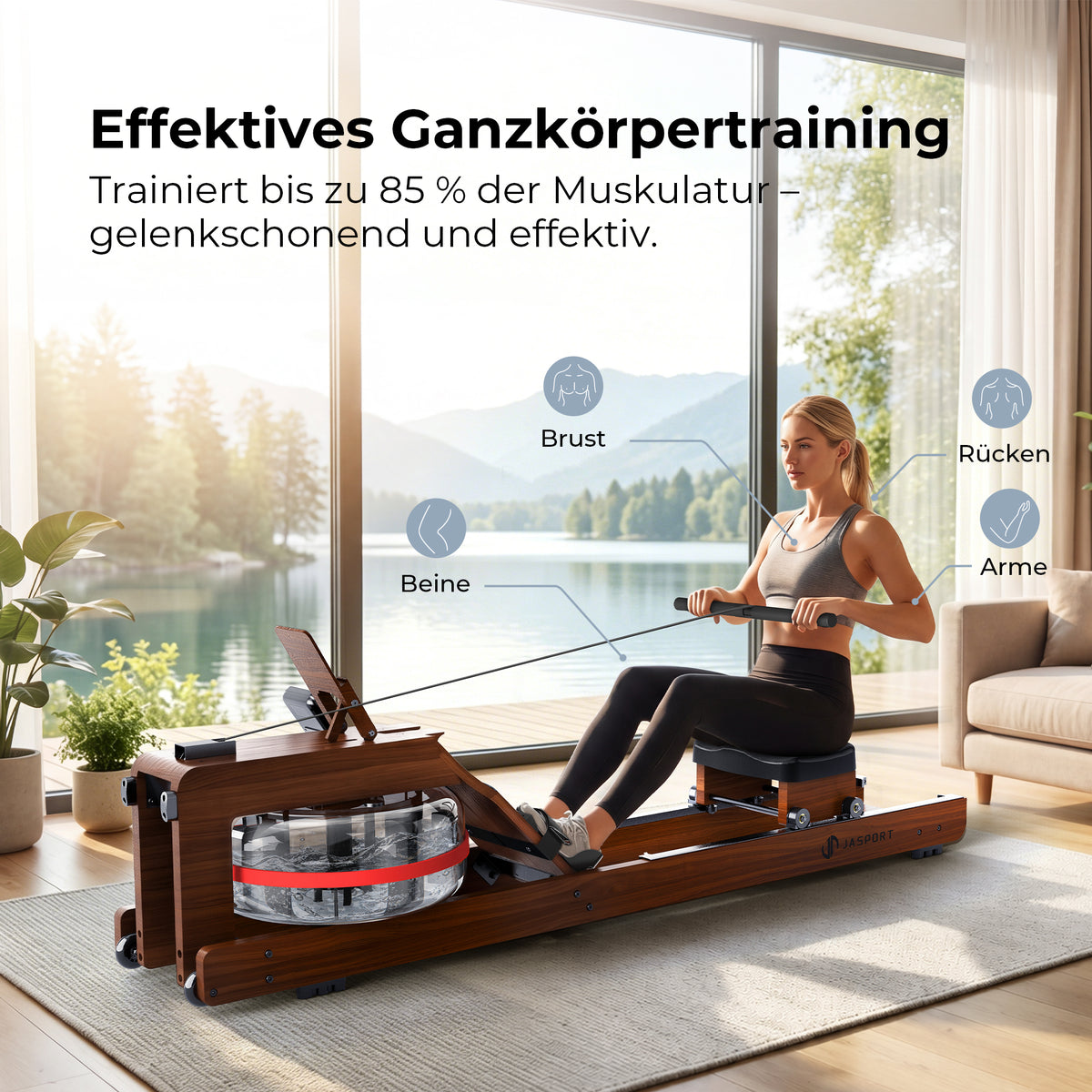 JASPORT R1E Rudergerät mit Wasserwiderstand für Zuhause