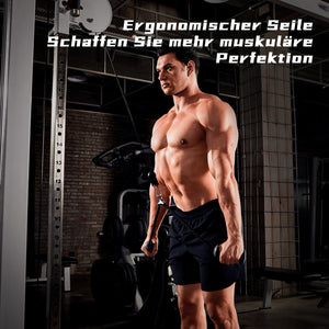 JASPORT ER2 Ergonomisches Trizeps-Seil (Schwarz)