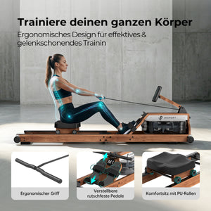 JASPORT M1 Klappbares Wasserrudergerät für Zuhause（Walnussbraun）