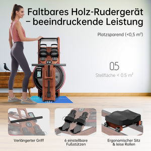 JASPORT R3 Klappbares Wasserrudergerät für Zuhause（Sapelli）