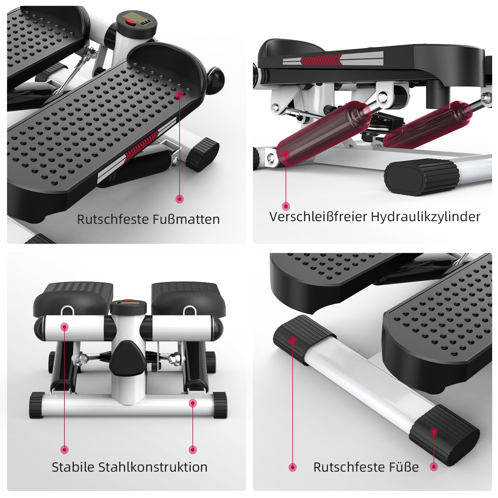 Gebraucht-JASPORT ST1 Mini Stepper für Zuhause (Weiße Ausführung)