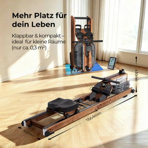 JASPORT M1 Klappbares Wasserrudergerät für Zuhause（Walnussbraun）
