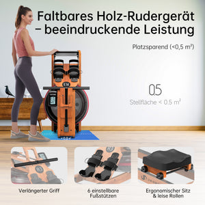 JASPORT R3 Klappbares Wasserrudergerät für Zuhause（Kirsch）