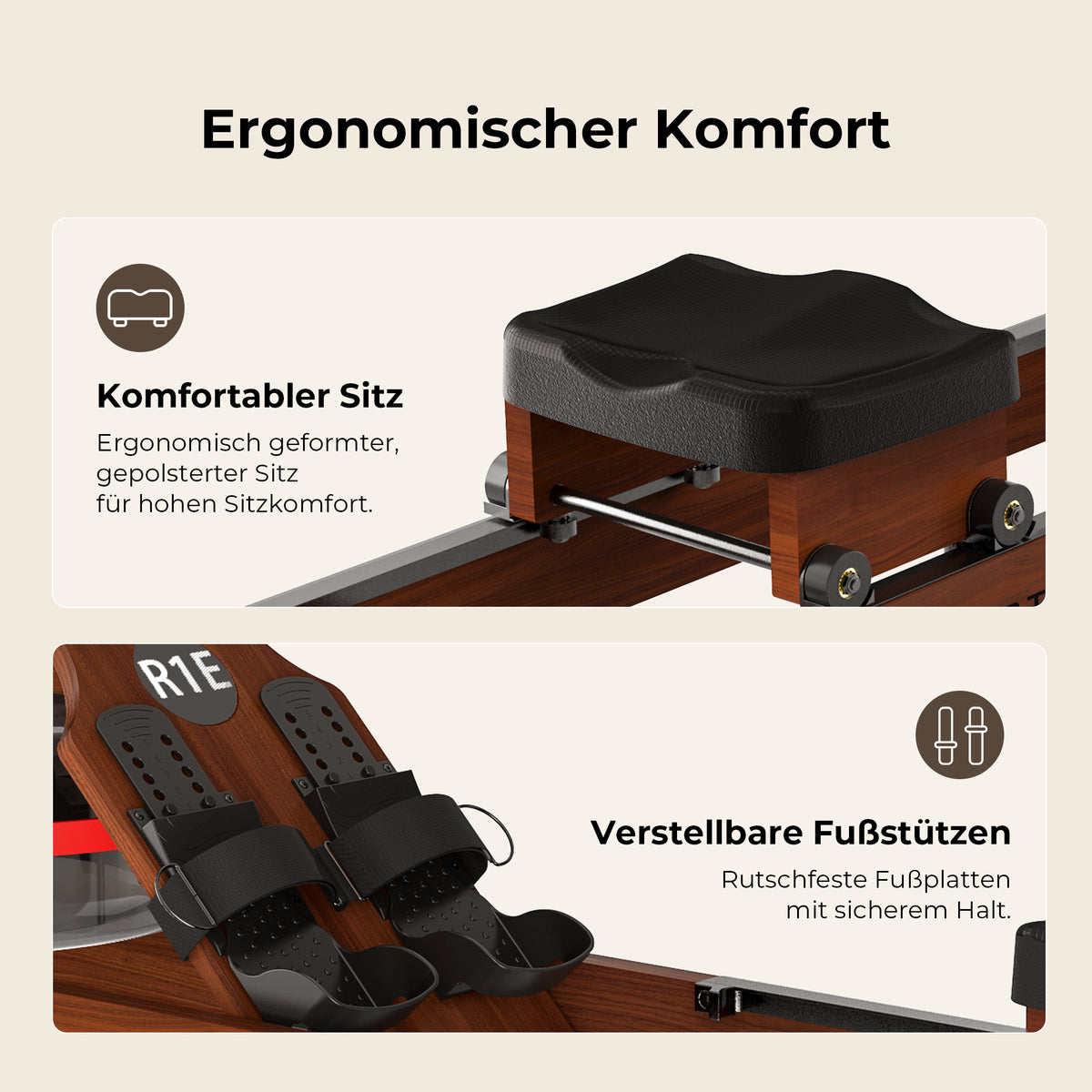 JASPORT R1E Rudergerät mit Wasserwiderstand für Zuhause