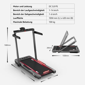 Gebraucht-JASPORT GL3 2-in-1 Laufband für Zuhause
