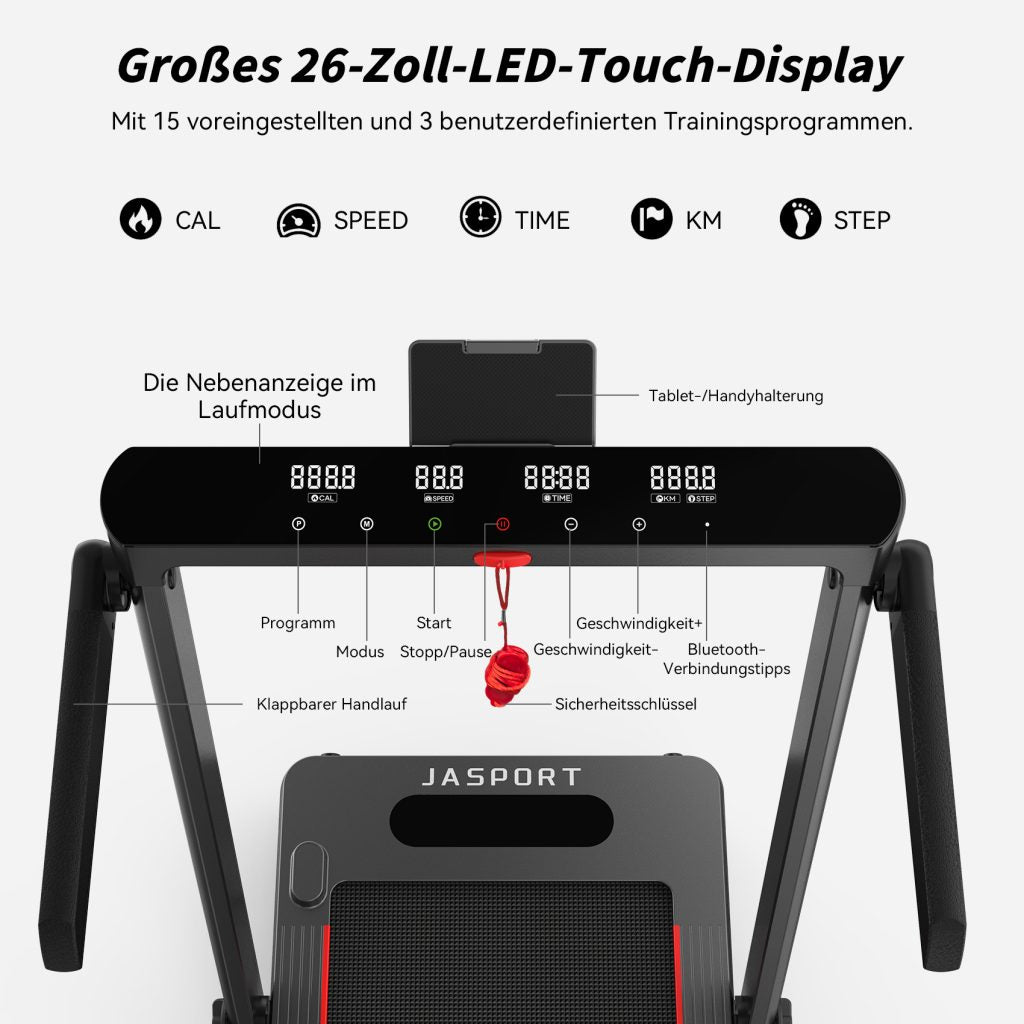 Gebraucht-JASPORT GL3 2-in-1 Laufband für Zuhause
