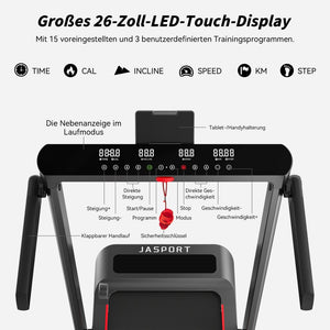 Gebraucht-JASPORT GL3H 2-in-1 Laufband für Zuhause