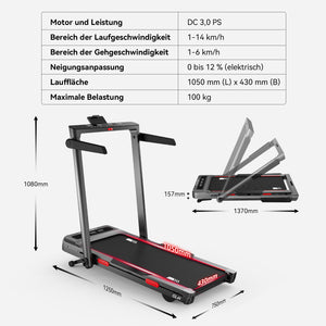 Gebraucht-JASPORT GL3H 2-in-1 Laufband für Zuhause