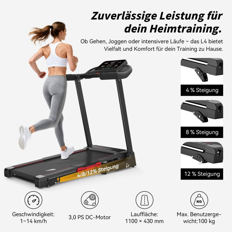 JASPORT L4 Laufband für Zuhause klappbar