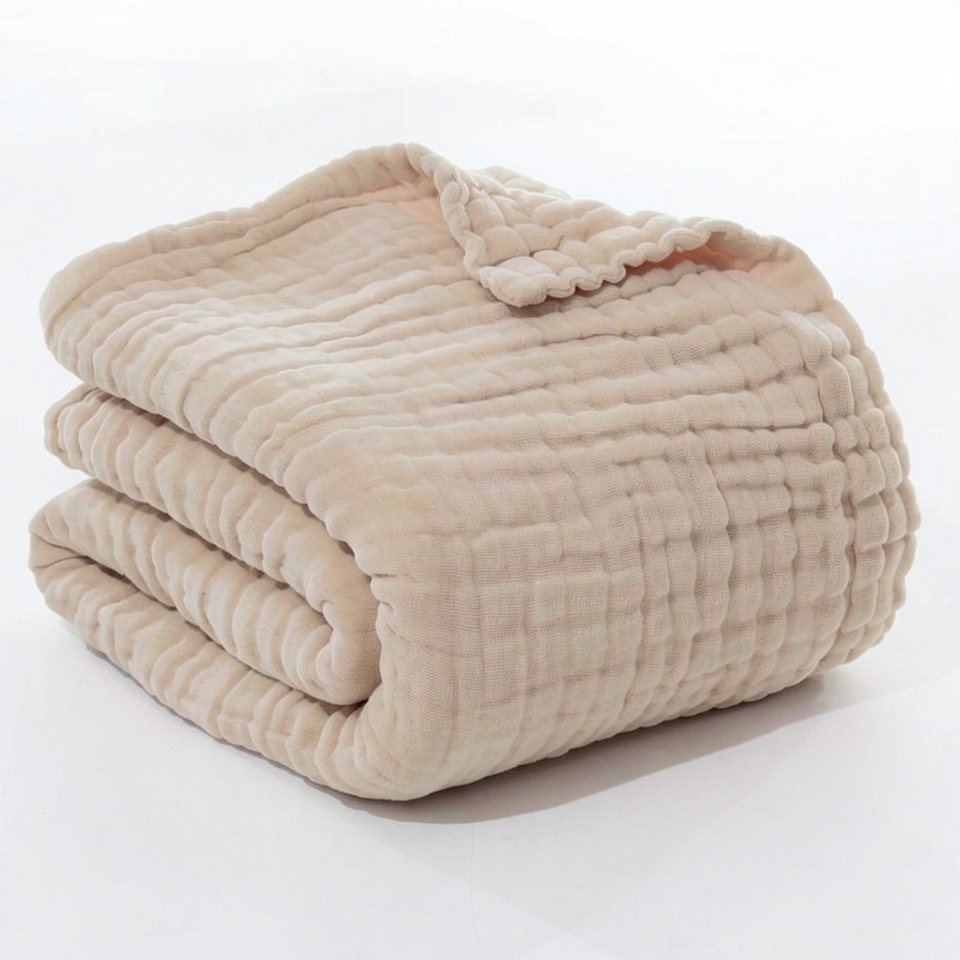 JASLIFE Musselin-Sommerdecke aus 100 % Baumwolle