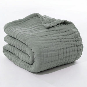 JASLIFE Musselin-Sommerdecke aus 100 % Baumwolle
