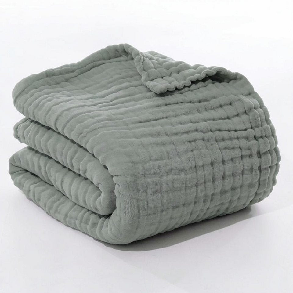 JASLIFE Musselin-Sommerdecke aus 100 % Baumwolle