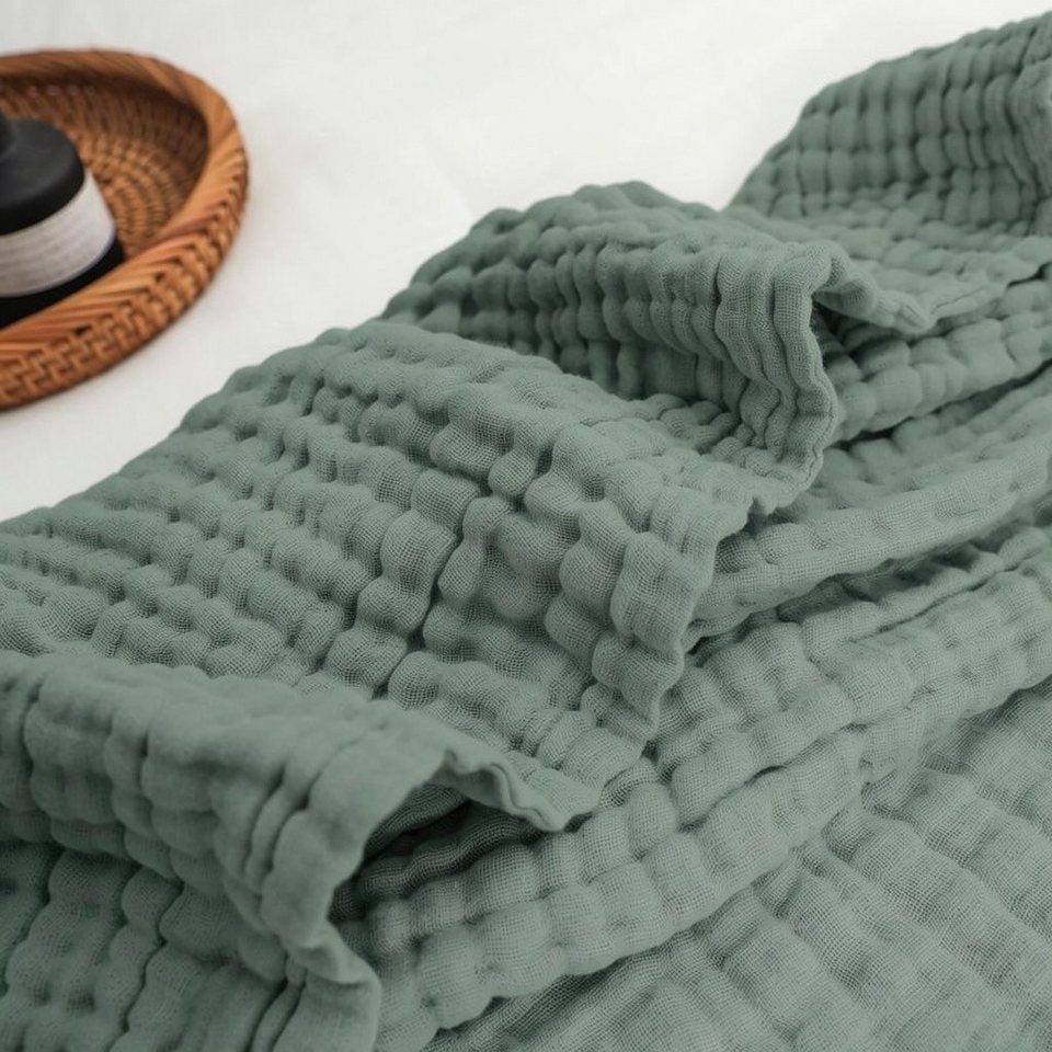 JASLIFE Musselin-Sommerdecke aus 100 % Baumwolle
