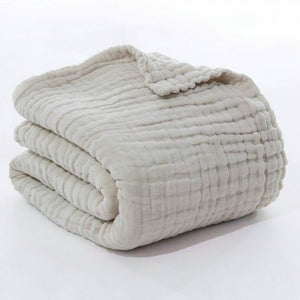 JASLIFE Musselin-Sommerdecke aus 100 % Baumwolle