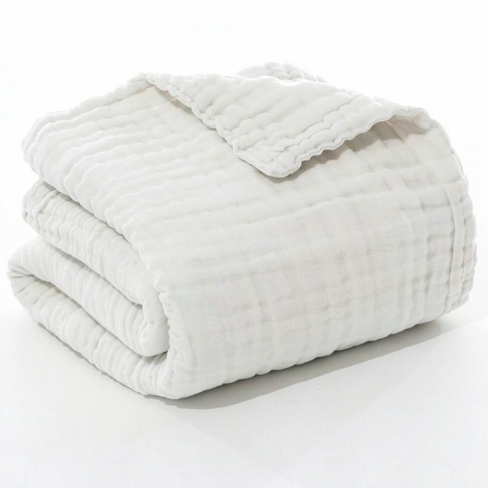 JASLIFE Musselin-Sommerdecke aus 100 % Baumwolle